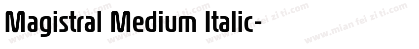 Magistral Medium Italic字体转换